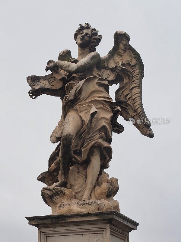 天使与签名由吉安·洛伦佐·贝尔尼尼和儿子保罗(原在圣安德里亚delle Fratte)，复制由朱利奥·卡塔里